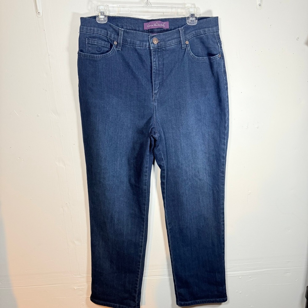 Gloria Vanderbilt women's 12 jeans Amanda High Rise short Tapered Dark‎
